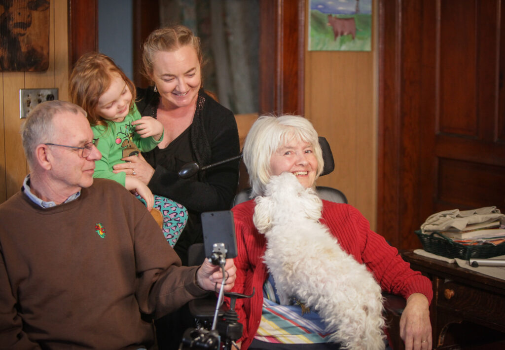 Carolyn and family and dog