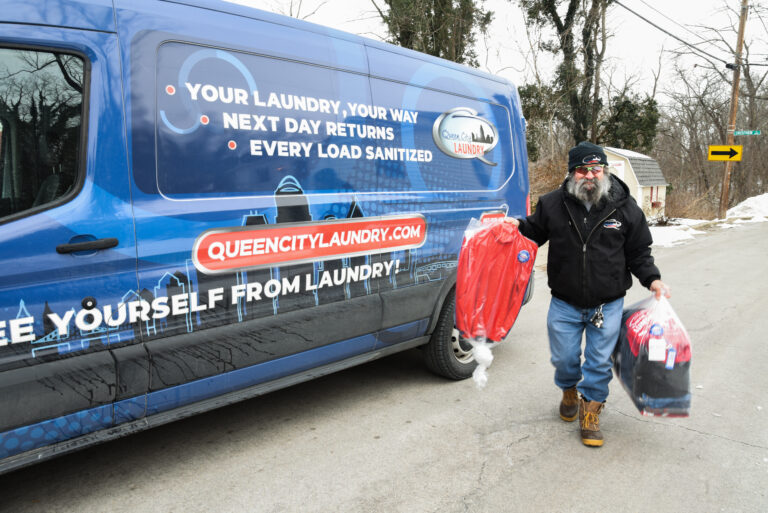 man makes deliveries