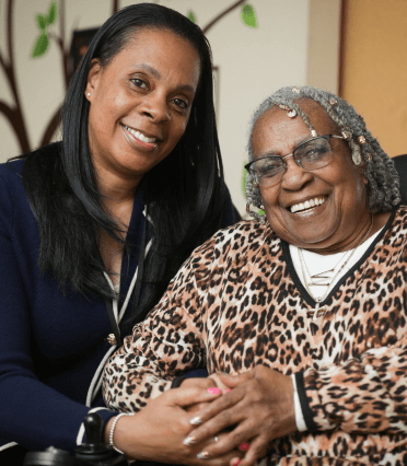 women smiling