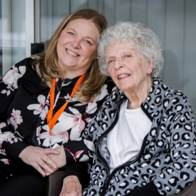 Senior woman and caregiver