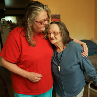 Women embrace