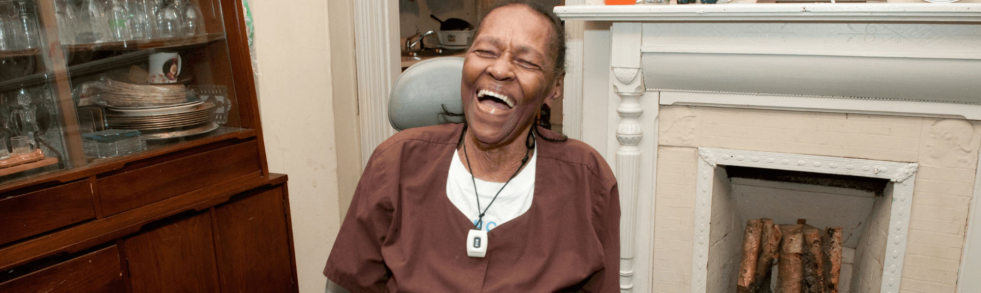Senior woman laughing