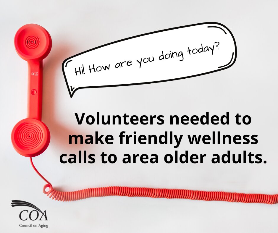 Volunteers needed to make wellness calls to older adults phone with text