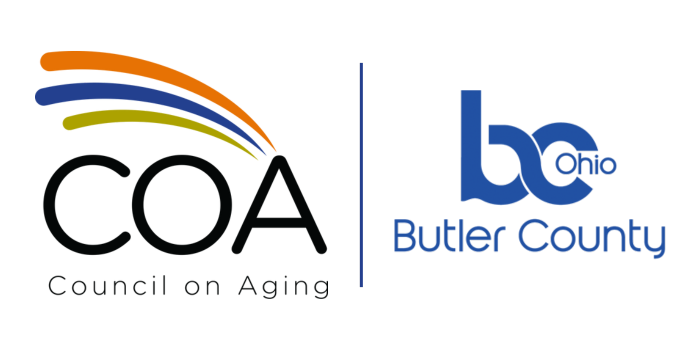 logos for Council on Aging and Butler County