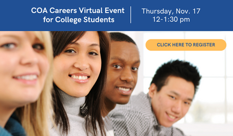 COA Careers Virtual Event for College Students