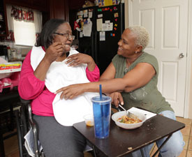 women eating lunch