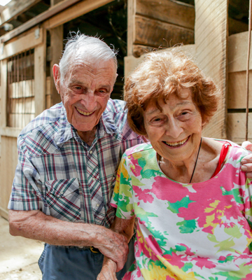 couple smiling