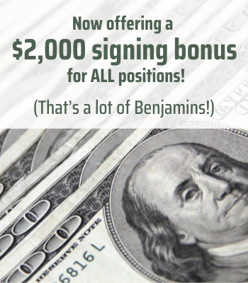 signing bonus for care manager positions